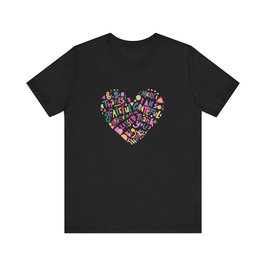 Grateful Heart Unisex Jersey Tee - Positive Vibes Apparel